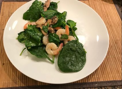 Warm Shrimp Salad with Spinach, 2 SP, Weight Watchers